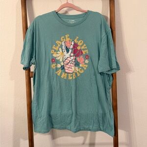 Peace Love America Graphic T-Shirt